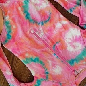 Zipper long sleeve rash guard suit one piece